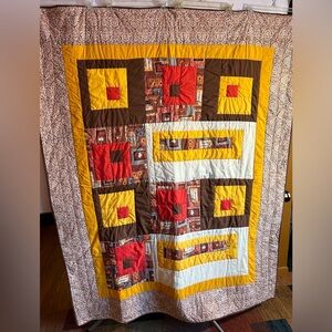 HOMEMADE COUNTRY CHIC COTTAGE CORE FARMHOUSE FALL/HARVEST GREETING QUILT